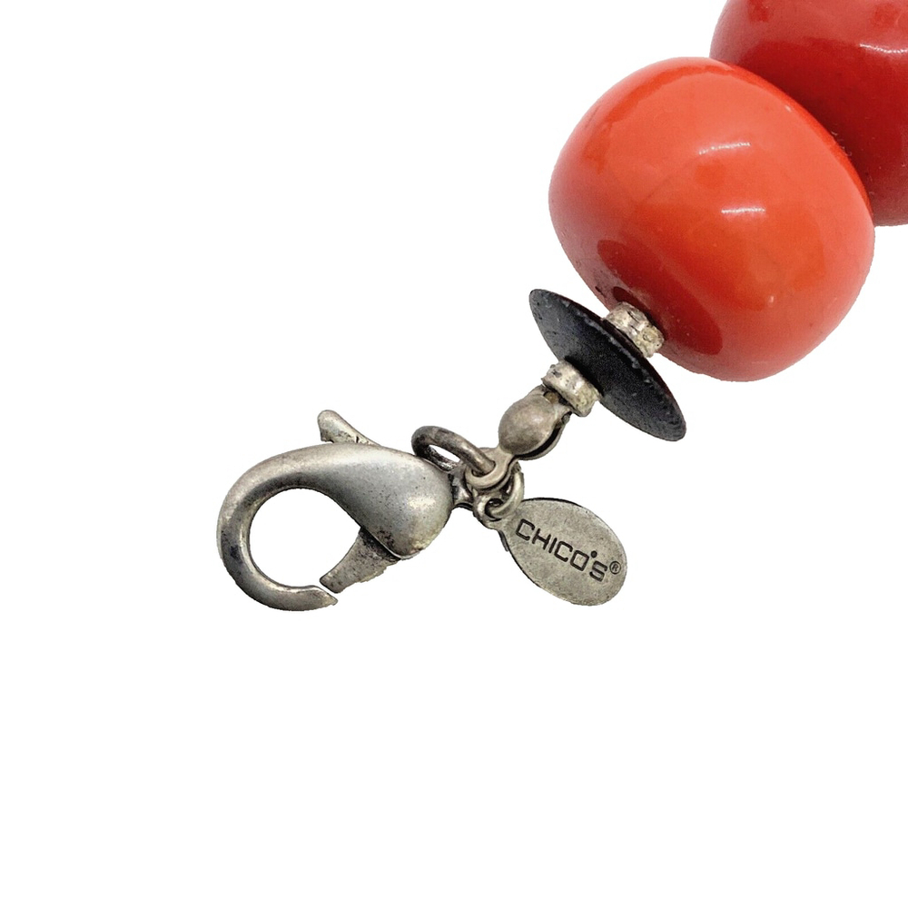Chico's Faux Coral Beaded Statement Necklace - Picture 5 of 5